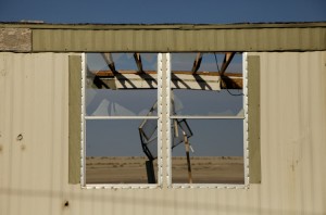 Dilapidated trailer home at Speed Way exit Wendover, NV