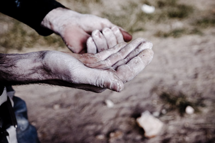 Climber hands.